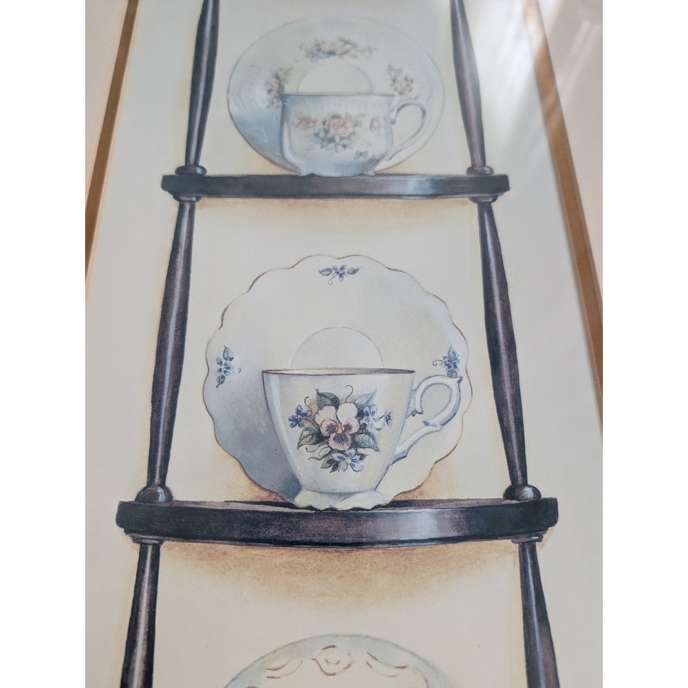 Tea Cups & Saucers Prints Signed by Sandy Lynam Clough‎ - Picture 4 of 13